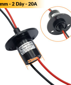 Cổ góp vòng quay dẫn điện ZSR022-02'20A – Truyền điện 360° ổn định, dòng tải cao 20A