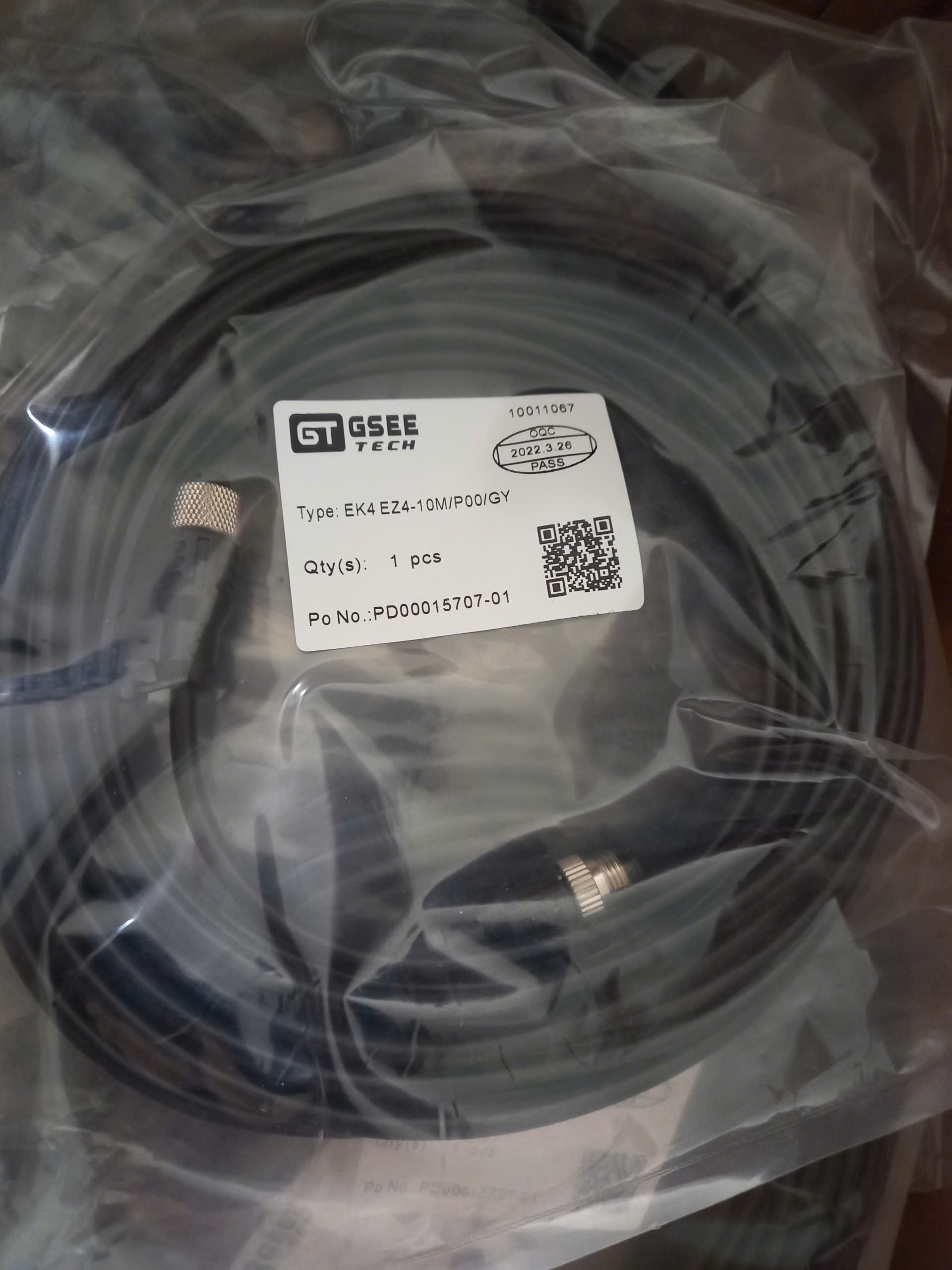 EK4-EZ4-10M Cáp kết nối Gsee-Tech EK4 EZ4-20M/P00/GY – Cáp M12 4PIN dài 20 m chất lượng cao