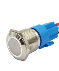 Tự khóa - Nút nhấn đầu phẳng 19mm với một tiếp điểm thường mở và một tiếp điểm thường đóng [NPM8-19A/P11Z]