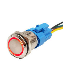 Tự khóa - Nút nhấn đầu phẳng 16mm với một tiếp điểm thường mở và một tiếp điểm thường đóng [NPM8-16A/P11Z]