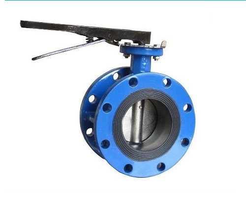 Van bướm mặt bích tay gạt D300