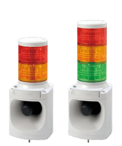 Đèn Tháp Tín Hiệu Tích Hợp Loa Báo Giọng Nói/Âm Thanh Cường Độ Cao Patlite LKEH-402FV-RYGB